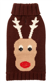 Reindeer Holiday Dog Sweater