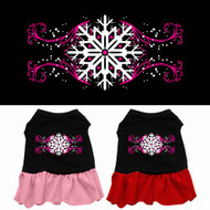Pink Snowflake Dog Dress