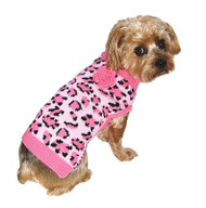 Pink Leopard Dog Sweater