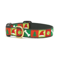 Up Country- Christmas List Style Dog Collar Medium (12-18"); Wide 1"