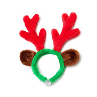 Midlee Christmas Reindeer Antlers with Ears for Large Dogs