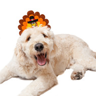 Midlee Turkey Dog Headband Costume- Thanksgiving Pet Outfit