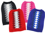 Midlee Argyle Dog Sweater