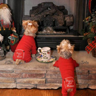 Doggie Design "Santa's Lil Helper" Christmas Cotton Dog Pajamas, Medium
