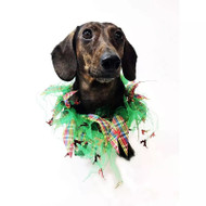 Midlee Plaid and Green Decorative Dog Collar