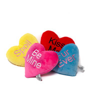 Midlee Candy Heart Valentine's Dog Toy- Set of 4
