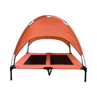 Midlee Salmon Dog Cot with Canopy
