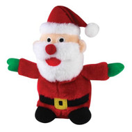 Zanies Plush Holiday Friend Santa Dog Toy, 9-Inch