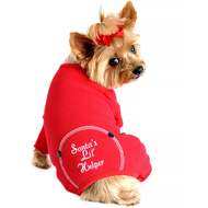 Doggie Design Christmas Santa's Lil' Helper Dog Pajama - Red