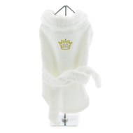 Doggie Design Luxury Dog Bath Robe - Gold Crown