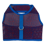 Doggie Design Active Mesh Dog Harness with Leash - Blue & Red