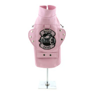 Doggie Design Biker Dawg Motorcycle Dog Jacket - Pink