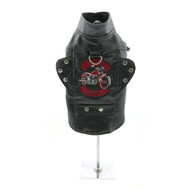 Doggie Design Biker Dawg Motorcycle Dog Jacket - Black