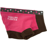 Doggie Design Highline Fleece Coat-Pink and Brown With Polka Dots