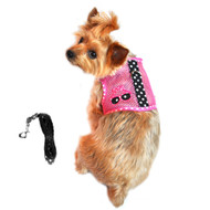 Doggie Design Cool Mesh Dog Harness Under the Sea Collection-Sunglasses Pink and Black Polka Dot