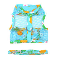 Doggie Design Cool Mesh Dog Harness with Leash - Pineapple Luau