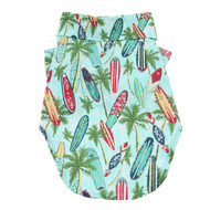 Doggie Design Hawaiian Camp Shirt - Surfboards and Palms