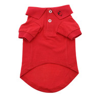 Doggie Design Solid Dog Polo Shirt - Flame Scarlet Red