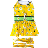 Doggie Design Ladybugs and Daisies Dog Dress with Matching Leash