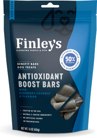 Finley's Antioxidant Boost Bars Blueberry, Coconut & Flaxseed Soft Chew Benefit Dog Treats - 16 oz