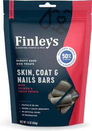 Finley's Skin, Coat & Nails Bars Salmon & Sweet Potato Soft Chew Benefit Dog Treats - 16 oz