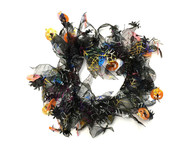 Midlee Pumpkin & Spider Web Halloween Decorative Dog Collar