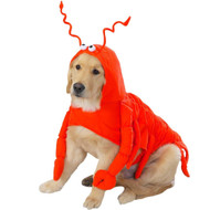 Casual Canine Lobster Paws Dog Costume, Medium (fits lengths up to 16"), Red-Orange