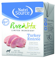 NutriSource PureVita Grain Free Turkey Entree Pate Style Tetra Pak Wet Dog Food - 12.5 oz