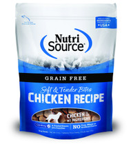 NutriSource Grain Free Soft & Tender Bites Chicken Recipe Dog Treats - 6 Oz