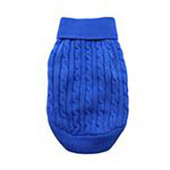 Doggie Design Dog Cable Knit 100% Cotton Sweater - Riverside Blue (3X-Large)