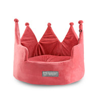 NANDOG Crown Bed Micro-Plush Bling Collection Dog & Cat Bed - Pink