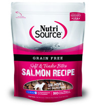 NutriSource Grain Free Soft & Tender Bites Salmon Recipe Dog Treats - 6 Oz