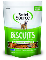 NutriSource Grain Free Whitefish Biscuit Crunchy Dog Treats - 14 Oz