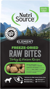 NutriSource Element Series Turkey and Venison Freeze Dried Raw Bites Dog Food - 20 Ounce