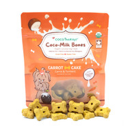 CocoTherapy Coco-Milk Bones Carrot Cake Biscuit - Organic Coconut Treat for dogs (6 oz)