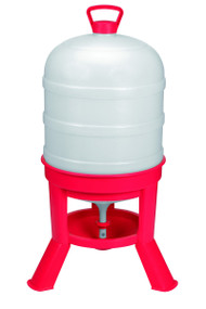 Little Giant Plastic Dome Waterer -  10 Gallon (Red/White)