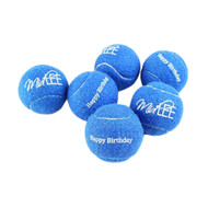 Midlee Blue Happy Birthday Dog Tennis Balls