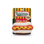 fabdog Foodie Plush Squeak Food-Themed Dog Toys - Hot Dog