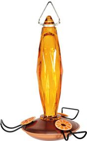 Woodlink Audubon Amber Cut Glass Oriole Feeder - 10 Ounce