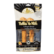 Fieldcrest Farms Nothin' to Hide 9" Knotted Chicken Flavor Bone Ultra Premium Dog Chews - 15.1 oz(Count of 2)