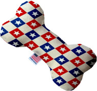 Mirage Pet Products Patriotic Checkered Stars 10 inch Bone Dog Toy