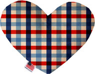 Mirage Pet Products Patriotic Plaid 8 inch Heart Dog Toy
