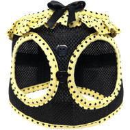 Doggie Design American River Choke Free Dog Polka Dot Harness-Yellow and Black