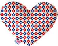 Mirage Pet Products Patriotic Checkered Stars 8 inch Heart Dog Toy