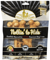 Fieldcrest Farms Nothin' to Hide 7" Wishbone Beef Flavor Ultra Premium Dog Chews - 14.1 oz (Count of 2)