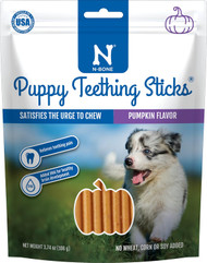 N-Bone Puppy Teething Sticks Pumpkin Flavor - 3.74 oz Bag