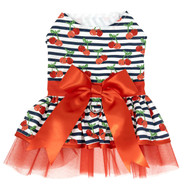 Doggie Design Cherry Stripe Harness Dress with Matching Leash