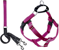 2 Hounds Design Freedom No Pull Dog Harness | Adjustable Gentle Comfortable Control for Easy Dog Walking |for Small Medium and Large Dogs | Made in USA | Leash Included | 5/8" Small, Raspberry
