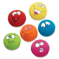 Zanies Small Latex Funny Face Dog Toys with Squeaker, 6 Pack