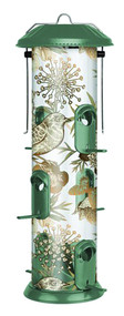 Nature's Way Bird Products Vintage Wide Deluxe Easy Clean Decorative Feeder - Green (2.8 Quart)